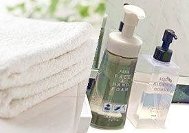 Bath Towel,Facial Cleanser & Hand Soap (Combined)
